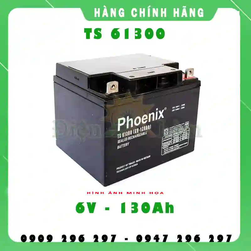 ẮC QUY PHOENIX 6V-130Ah (TS61300) Kín khí CN
